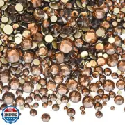 Blinginbox 1440pcs Flatback Rhinestones Glass Round Gems Crystals,Non Hotfix