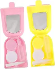 [Anneome] Makeup Box 2 Pack Compact Easy to Carry Organizers Sealed for Leakproof Storage Color