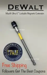 NEW GENUINE DeWalt Max Fit DWA6EXTMF 1/4" Hex 6" Magnetic Locking Bit Holder