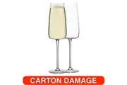 6pc Ecology Epicure 24.5cm 300ml Stemmed Champagne Glute Clear Glasses Drinkware