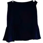 CeCe 10 NEW Asymmetrical Ruffle Mini Skirt Black Classic Capsule Wardrobe