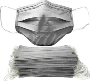 150 Pack - 3-Ply Gray Disposable Face Mask Ear-loop Mouth Cover USA Seller