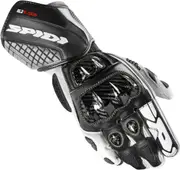 Spidi Carbo Kangaroo Motorcycle Gloves, black-white, Size L for Men Black White
