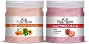 Honey Papaya Scrub 500ml with Strawberry Scrub 500ML