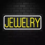Jewelry Sign for Business Displays | LED Flex Neon | 32"W x 13"H x 1"D