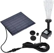 Outdoor Water Feature 1.2W Solar Fountain Free Standing Floating Submersible Solar Water PumpHeads for Different Water Flows. Pond Water Features