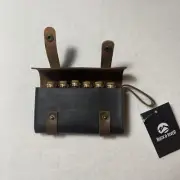 RUCK & RIVER Leather Spice Belt Carrier Wallet Brown Camel Glass Jars Gorpcore