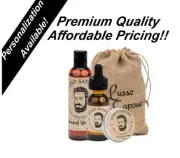 Grooming Kit. Includes: Beard Oil, Beard Balm, Beard Wash.