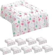 KOCKSHION 10pcs Disposable Toilet Seat Covers for Flamingo Pattern Travel Potty Seat Liners Adhesive Corners Protection for Potty Training Public Restrooms