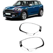 Headlight Lamp Cover Trim 51137388117 51137388118 Front Headlight Trim Ring for Countryman F60 2017-2021 Silver