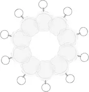 [Healeved] 100pcs Acrylic Flower Shaped Picture Keychain Blanks DIY Photo Frame Key Chain Lightweight Easy to Use Durable for Key Pendants School Bag Accessories