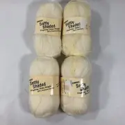 Caron Softly Shaded Baby Weight 1.75oz Yarn Color 742, White Pale Yellow, 4Skein
