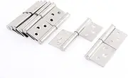 Aexit Cupboard (fastener) Door 360 Degree Rotating Flag Hinges Silver Tone 3 Inch Long (36ry438qf339) 8 Pcs