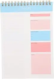 OATIPHO Daily Task Notepad Pages Spiral Planning Notebook for Schedule Management Undated Design Thick for Easy Writing for Notes and Productivity