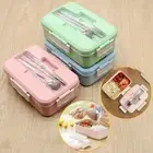 AU Microwave Lunch Box Wheat Straw Food Storage Container Portable Bento Box
