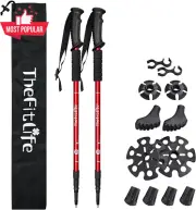 Nordic Walking Trekking Poles Collapsible Ultralight Adjustable Antishock Hiking