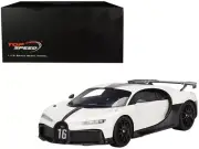 Bugatti Chiron Pur Sport White and Black 1/18 Model Car TS0387