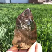 0.66LB Top Natural Quartz Crystal Tower Point Tea Crystals Torch Reiki Healing