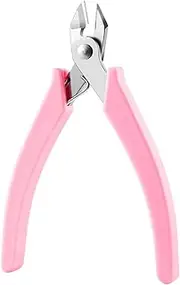 Multi-use Nail, Nail Art Scissors, Rubber Handle, Cuticle Remover, Nail Removal, for Salon, Home, Pink