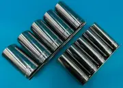 NEW Snap-On 1/2" Drive Deep Socket Set - 11/16" to 1-1/4" - 6pt SAE 10pc 313TSYA