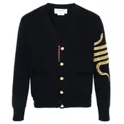 [Thom Browne] Lunar New Year Wool 4-Bar V Neck Cardigan With Pocket Men Men