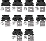 OBD2 II 16Pin Female Connector OBDII Cable Car Auto Adapter Plug Shell Kit for Kia with OEM J1962 Housing 10 Female Connector Kit Included