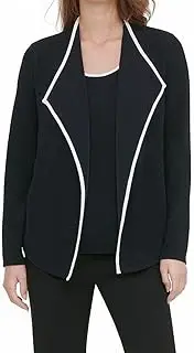 [Calvin Klein] Womens 2Fer-Top Medium Open-Front Jacket Black M, Black, Medium