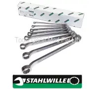 Stahlwille 8pc Shallow-Offset Double-Ended Ring Spanner Set Metric 6-22m 23/8