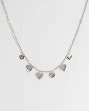 Silver Heart Pendants Necklace