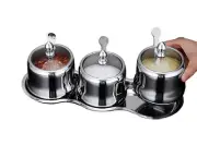 TENTA TENTA KITCHEN Gourmet Seasoning Box with Serving Spoons, Spice Jar Set ...