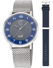 ETT Eco Tech Time EGS-11621-32MS Mens Watch Atacama Solar Radio Controlled 40mm