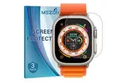 [Set of 3] Apple Watch Ultra (49 mm) Ultra Clear TPU Film Screen Protectors by MEZON High Protection, Shock Absorption (Apple Watch Ultra, Clear)
