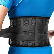 Lumbar Back Support Belt Men Women Lower Back Brace Pain Relief Breathable Waist Brace Weight Lifting Abdominal Belts Lumbar Spine Decompression Belt (Color : Black, Size : XX-Large)
