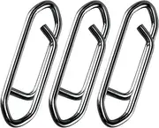 Alwonder 50-Pack Fishing Power Speed Clips, High Strength Stainless Steel Speed Clip for Fishing Lure Quick Change, Freshwater Saltwater Crankbait Popper Lures Quick Snap Connector Tackle