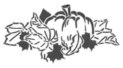 5.5"x10" Clear Plastic Stencil - Pumpkin w/Leaf (RO574)
