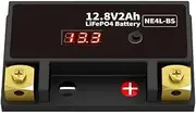 NE 20L-BS 12.8V 153.6Wh Lithium Iron Phosphate Starter Battery 680A CCA with BMS Protection Compatible with YTX20L-BS Motorcycle/Scooter/ATV Battery(L Negative Positive)