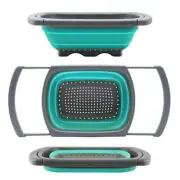 Collapsible Colander Over The Sink Strainer with Extendable Handles for Fruits