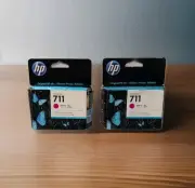 HP 711 Magenta Ink Cartridge OEM 2 HP711 Genuine Sealed Exp 01/25 03/25 CZ131A