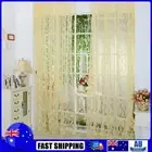 Chic Leaf Type Tulle Door Window Curtain Sheer Scarf Valances (Yellow)
