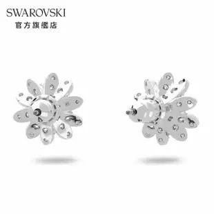 【SWAROVSKI 官方直營】Eternal Flower 耳釘 花朵 粉紅色 多種金屬潤飾 交換禮物