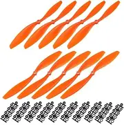 XYWHPGV RC Propellers CW CCW 1045 10x4.5 Inch 2-Vane Fixed-Wing for Airplane Toy, Nylon Orange 5 Pairs with Adapter Rings(e4cc7 2d701 be062 080c4 9b18c 337c2