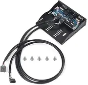 USB2.0 Floppy Front Panel, 3.5 Inch Metal Floppy Front Panel, Dual USB2.0 Ports Front Panel for Charging and Data Transfer