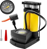 Bike Pump Bicycle Pump with Pressure Gauge Bicycle Floor Pump Stand Pump Bike Pumps for all Bikes, Tyre, Sports Ball, Balloons, Swimming Rings