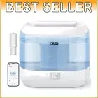 Ultrasonic Humidifier with Aromatherapy & Adjustable Mist - 300 sq. ft. Coverage