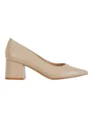 [Sandler] Idol Heeled Shoes in Nude Leather