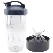 32 oz Cup with To Go Lid and Extractor Blade for NutriBullet Lean NB-203 1200W