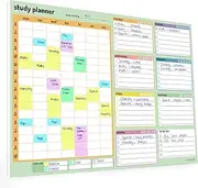 Study and Revision Planner Pad for Students - 52 thick A4 sheets for school, college and university revision and exams - Academic Planner
