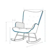 Classic Tufted Rocking Chair Custom Covers