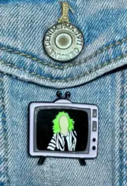 BEETLEJUICE Enamel Pin ♡ 80s VINTAGE Retro Badge ✩ HALLOWEEN Dark Fantasy Movie