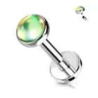 Piercing Ear Labret Stone Iridescent Green